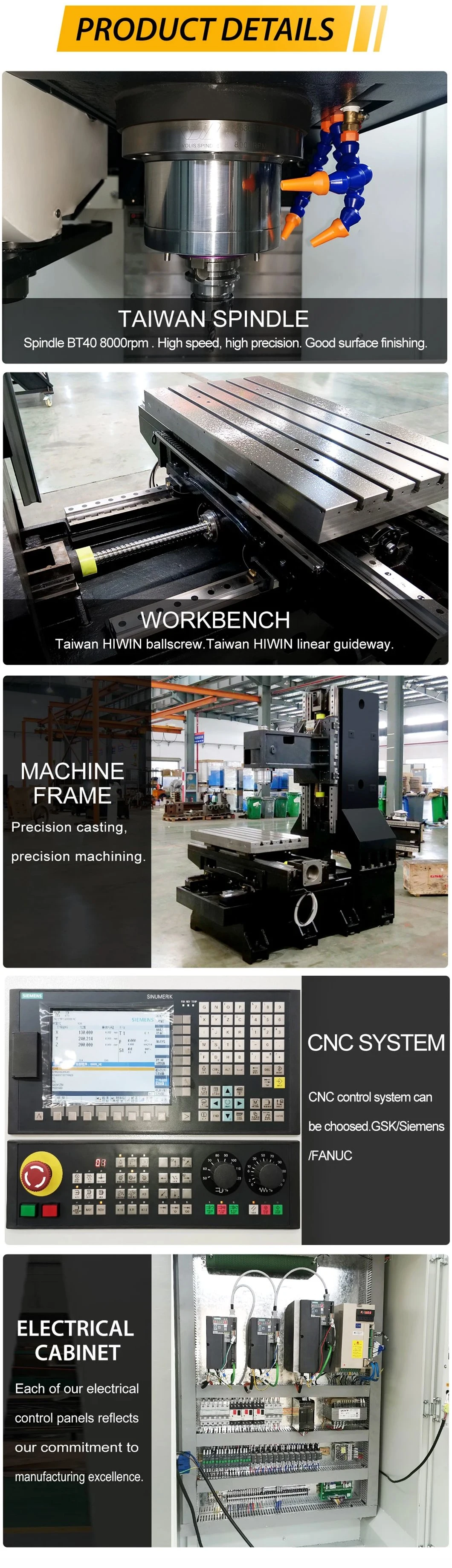 Bj-H630 High Precision Metal Cutting CNC Hmc-630 Horizontal Machining Center (horizontal milling machine)