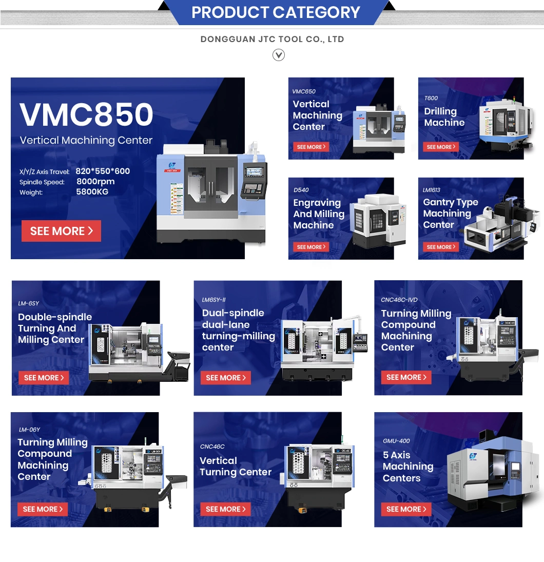 Jtc Tool 320 Table Travel Y mm Computer Case CNC Machine Suppliers Vmc850 CNC Vmc Wholesale China Vertical Machining Center