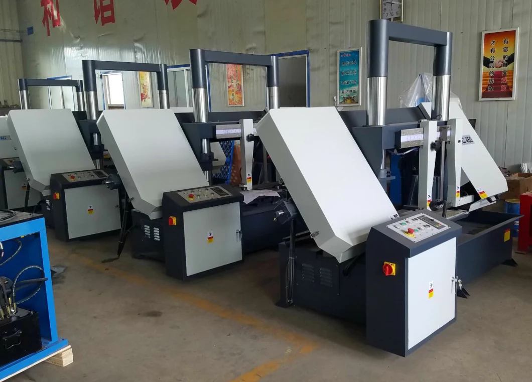 China Double Column Horizontal Metal Cutting Band Sawing Machine