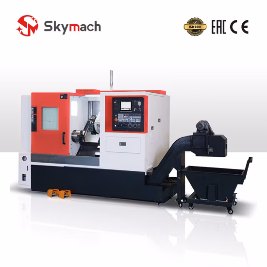 Torno CNC de control Syntec con un mayor recorrido de los ejes X y Z Torno CNC de bancada inclinada para arandelas, pernos, ejes, remaches, espaciadores, manguitos (SL-25)